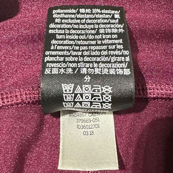 Victoria's Secret PINK Women’s Maroon Shimmery Fabric Geometric Leggings Size Me - Picture 5 of 14